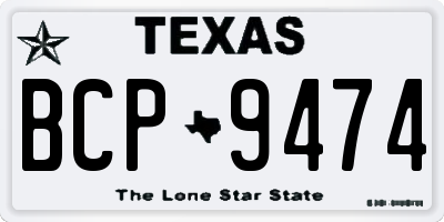 TX license plate BCP9474