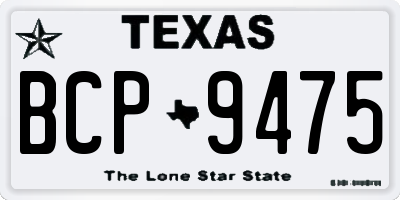 TX license plate BCP9475