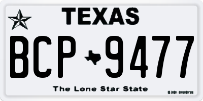 TX license plate BCP9477