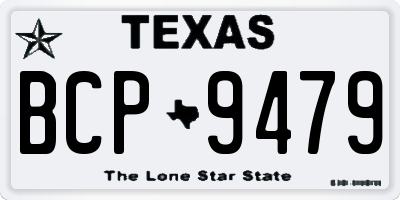 TX license plate BCP9479