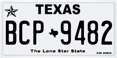 TX license plate BCP9482