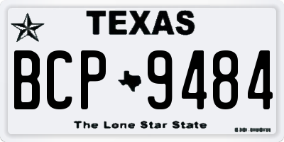 TX license plate BCP9484