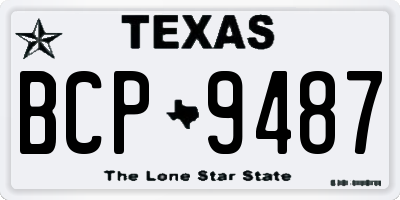 TX license plate BCP9487