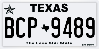 TX license plate BCP9489