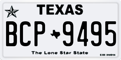 TX license plate BCP9495