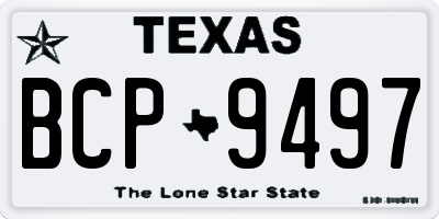 TX license plate BCP9497