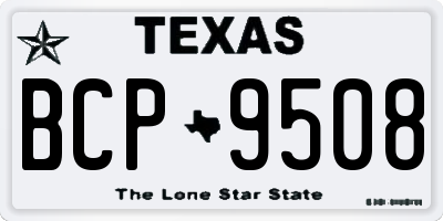 TX license plate BCP9508