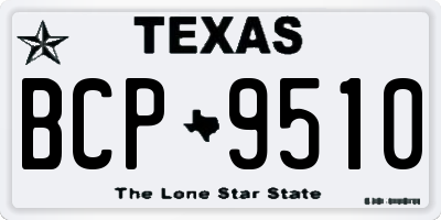TX license plate BCP9510