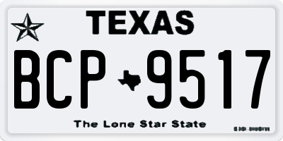 TX license plate BCP9517