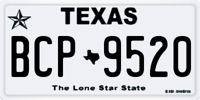 TX license plate BCP9520