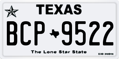 TX license plate BCP9522