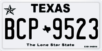 TX license plate BCP9523