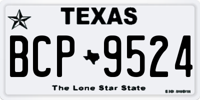 TX license plate BCP9524