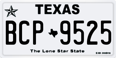 TX license plate BCP9525