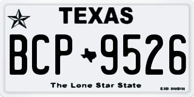 TX license plate BCP9526