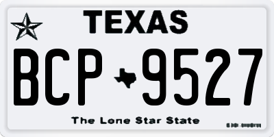 TX license plate BCP9527