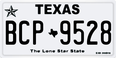 TX license plate BCP9528