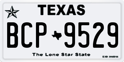 TX license plate BCP9529