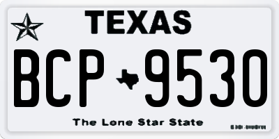 TX license plate BCP9530