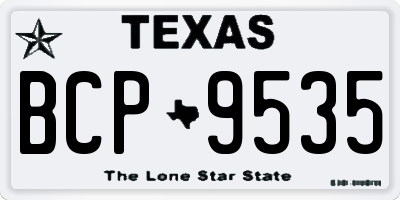 TX license plate BCP9535