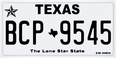 TX license plate BCP9545