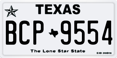 TX license plate BCP9554