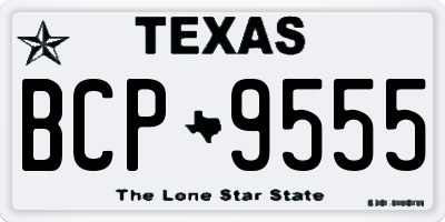 TX license plate BCP9555