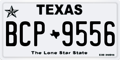 TX license plate BCP9556