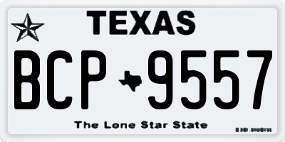 TX license plate BCP9557