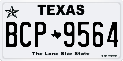 TX license plate BCP9564
