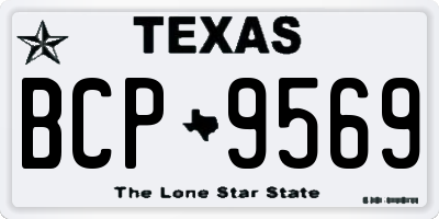 TX license plate BCP9569