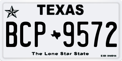 TX license plate BCP9572