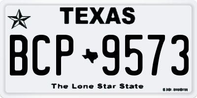 TX license plate BCP9573