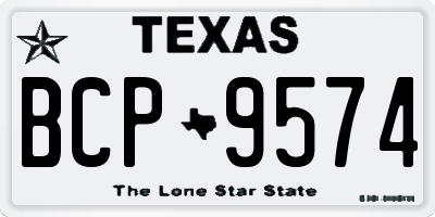 TX license plate BCP9574