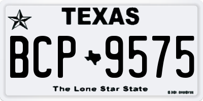 TX license plate BCP9575
