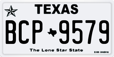 TX license plate BCP9579