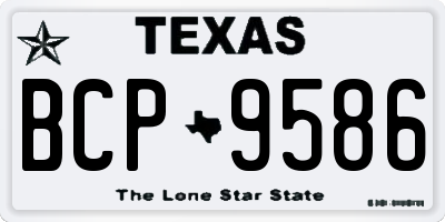 TX license plate BCP9586