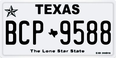 TX license plate BCP9588