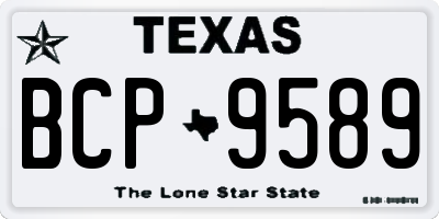 TX license plate BCP9589