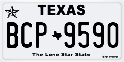 TX license plate BCP9590