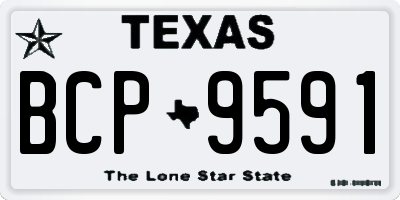 TX license plate BCP9591