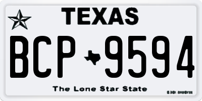 TX license plate BCP9594