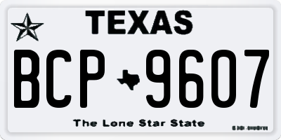 TX license plate BCP9607