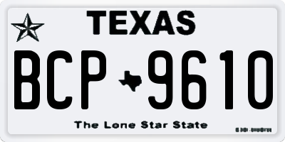 TX license plate BCP9610