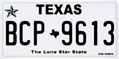 TX license plate BCP9613
