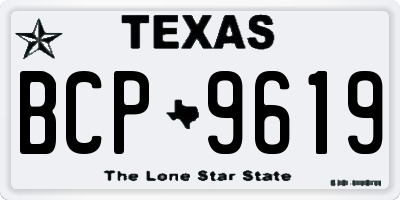 TX license plate BCP9619