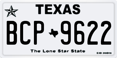 TX license plate BCP9622