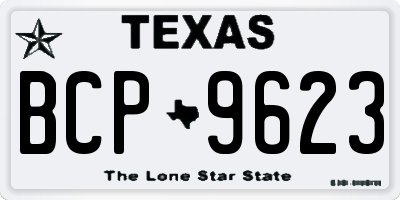 TX license plate BCP9623