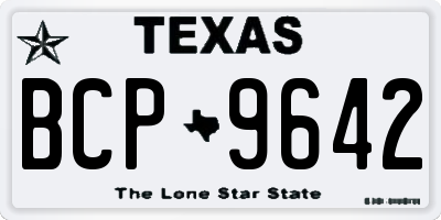 TX license plate BCP9642