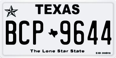 TX license plate BCP9644
